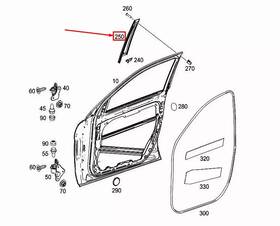 A2926900287 Mercedes-benz Used/oem Gle Coupe C292 Front Right Door Glass Trim