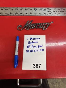 D4gb-6542550-aa Mercury 1974 1975 Script Emblem #387