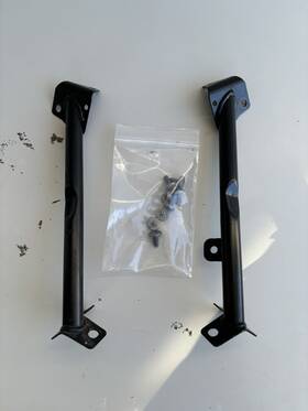 51617123515 Mini Cooper Genuine Cabrio Front Chassis Braces Pair 04-08 R50 R52 R53
