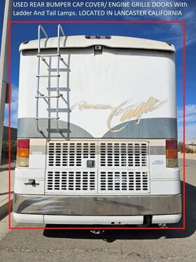 190.zz4000 Miscellaneous - Recreational Vehicles 2000 American Eagle Vs Motorhome Rv Used Rear Bumper Cap Cover W Ladder/lights