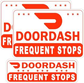 Dddms-01 Miss Kiss Doordash Magnetic Sign For Car Food Delivery Magnets White-red 3 Pack