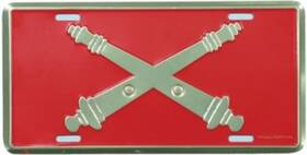 La32 Mitchell Proffitt Field Artillery Crossed Cannons License Plate -