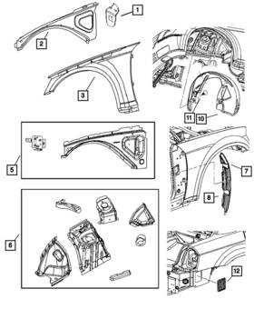 04780931ad Mopar Genuine Body Side To Fender Reinforcement Left 4780931ad