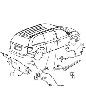 Mopar 04869516ai Genuine Front Door Wiring Right 4869516ai