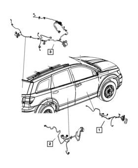 05084013ae Mopar Genuine Rear Door Wiring 5084013ae