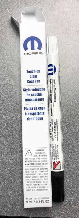 4443637ab Mopar Jeep Dodge Chrysler Ram 1-c Clear Coat Touch Up Paint Pen And Brush Oem New