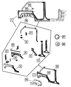 55397224ae Mopar Genuine B Pillar Molding Right