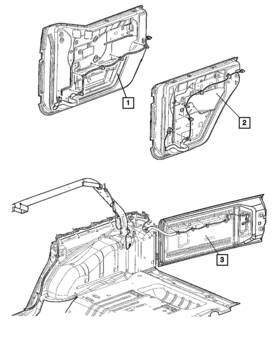 56051563ae Mopar Genuine Rear Door Wiring Right