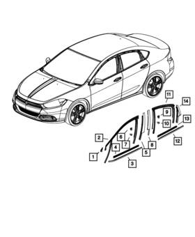 68083131ad Mopar Genuine A Pillar Applique Left