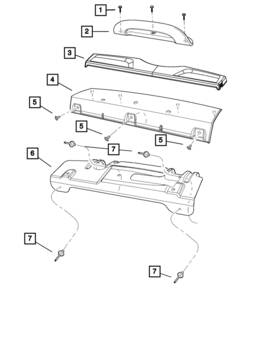 68102209aa Mopar Genuine Rear Shelf Bracket