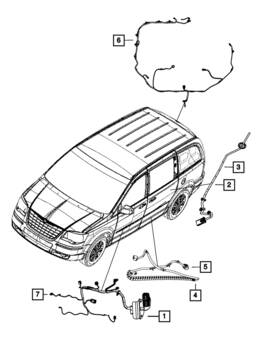 68163760aa Mopar 68211874aa Genuine Sliding Door Track - Wiring