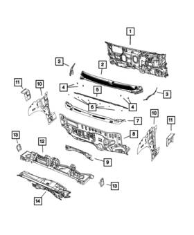 68228477ac Mopar Genuine Fender To Cowl Mucket Left