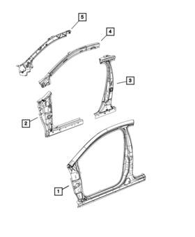 68245754ag Mopar Genuine Body Side Aperture Front Panel Right