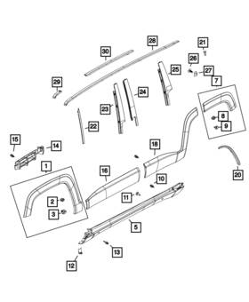 68247404aa Mopar Genuine Wheelhouse Baffle Left