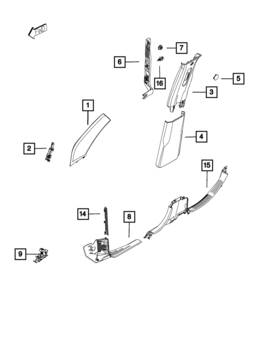 68255474aa Mopar Genuine Trim Bracket