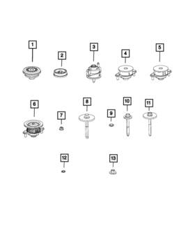 68276106ab Mopar Genuine Body Hold Down Insulator