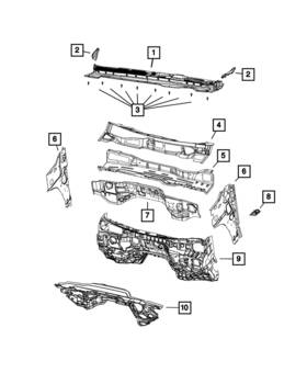 68299454ac Mopar Genuine Cowl Side Trim Panel Right