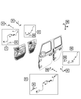 68312445ag Mopar Genuine Rear Door Wiring