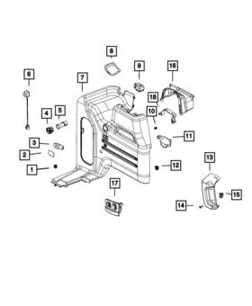 68352904ab Mopar Genuine Trim Bracket
