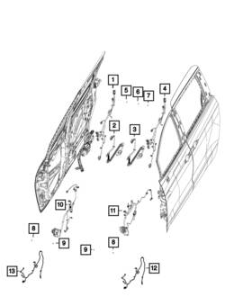 68360878ab Mopar Genuine Sliding Door Track Wiring