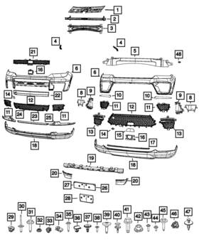 68421753ab Mopar Genuine Front Fascia Spat Left