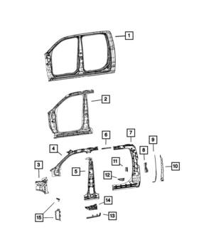 68678409aa Mopar Genuine Body Side Aperture Inner Panel Left