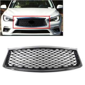 Q50s Motorshop168 550729375762 Front Bumper Mesh Grille Grill Without Sensor Hole For Infiniti Q50 2018-23