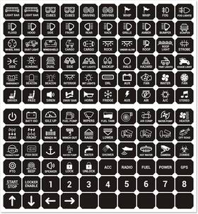 90415a Nilight 120pcs Switch Panel Stickers Multifunction Button Sticker For Black
