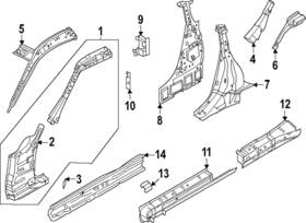 76514-1ea1a Nissan Genuine Lock Pillar Reinforced