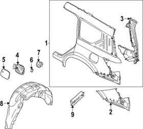 77600-7ka0a Nissan Genuine Rear Pillar
