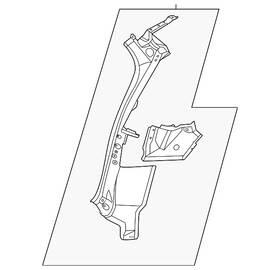G7611-6rrma Nissan Genuine Rear Pillar