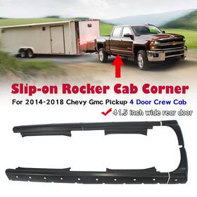 Ni-c1484 Nixface Slip-on Rocker Panel Cab Corner For 14-18 Chevy Gmc Crew 41.5in Pickup Truck
