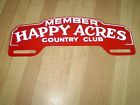 None1 None Chevy Ford Mopar Happy Acres Country Club License Plate