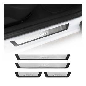 U013745 Omac Door Sill Scuff Plate Scratch Protector For Kia Borrego Cadenza Sport Steel 4x