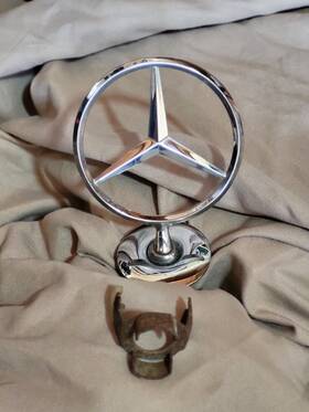 2218800186 Ornament Oem Nice Mercedes Benz Silver Chrome Hood Star Emblem Amg C E S Class