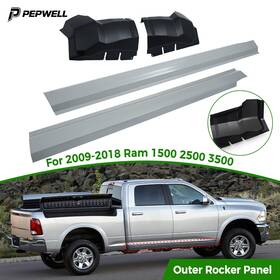 Luck000825 Pepwell 4pcs Rocker Panels And Cab Corners Fit 2011-2018 Ram 1500 2500 3500 Extended