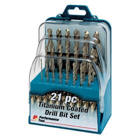 W9016 Perform Tool Performance - 21-piece Tini Coated Hss Fractional Drill Bit Set
