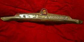 1246986 Plymouth Vtg 1949 Trunk Emblem Ornament Badge Oem