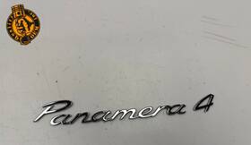 971853675 Porsche 2017-2023 Panamera 4 Rear Liftgate Nameplate Emblem Logo Oem