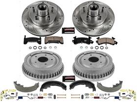 79skbsy23 Power Stop Front And Rear Brake Pad Rotor Shoe Drum Kit For Bonneville Firebird
