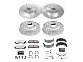 Yk44t1 Power Stop Front And Rear Brake Pad Rotor Shoe Drum Kit For Ford Ranger B3000 B4000