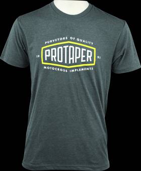 802233 Protaper Logo Tee - Medium Dark Grey For Powersports