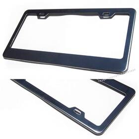 Chrome-04 Ps-auto For Bmw Cadillac Chevy Black Chrome Coated Stainless Steel License Plate Frame