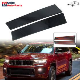 57010445 Quite-auto-parts Front Lh Rh B Pillar Window Applique Set Fits 11-21 Jeep Grand Cherokee 2022 Wk