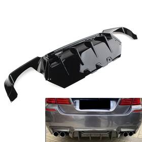 Raimukurijinusa 550740179295 For Bmw F10 M5 2011-2016 Rear Bumper Diffuser Quad Exhausts Gloss Black