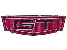 C7oz-8213 Reproduction Grille Emblem Insert Red With Black Gt 1967 Ford Fairlane