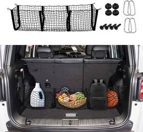 Qph5321 Rgoaanc Cargo Net Trunk Bed Organizer Automotive 43.3 Inch X11.8 /110x30cm Black