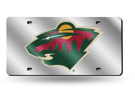 Lzs9801 Rico Industries Minnesota Wild Silver Laser License Plate