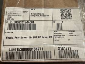 Pt00003215-d-001 Rivian R1t And R1s Satin Silver Rear Fascia Applique Left Pt0003215-d-001 New Oem