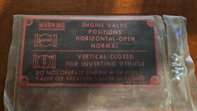 65909-924822 Rpc M274 Mule Military Data Plate Engine Valve With Rivets - 11591950